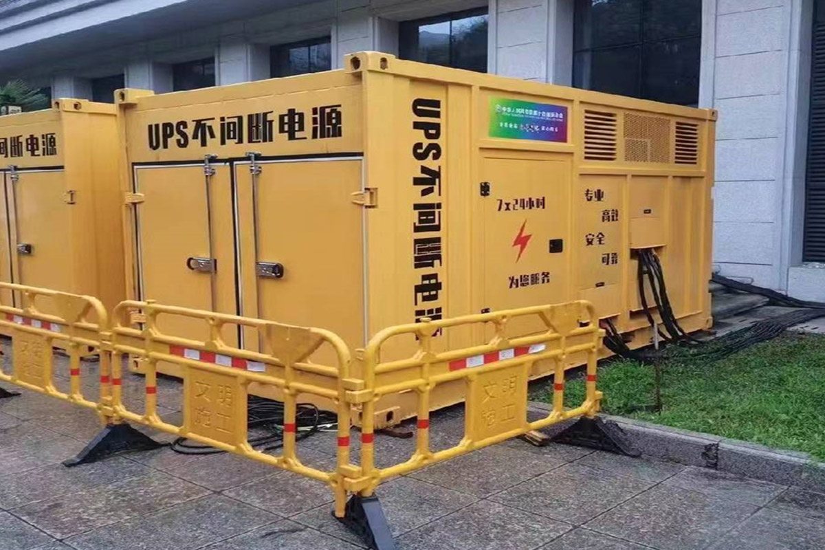 上饶发电机租赁施工现场